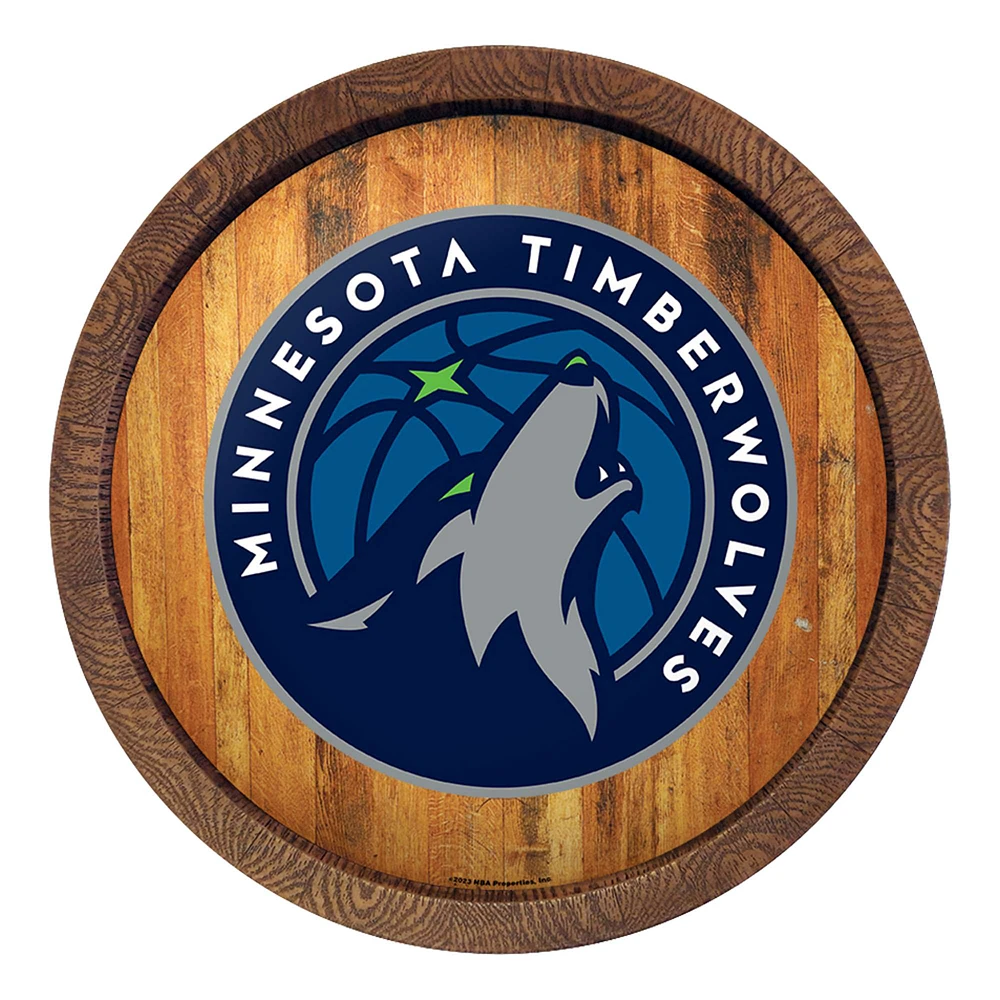 Minnesota Timberwolves 20.25'' Faux Barrel Top Sign