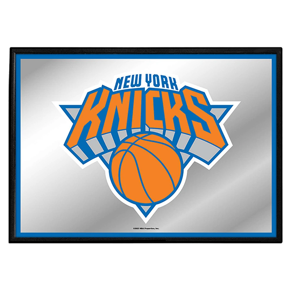 New York Knicks 27" x 19" Framed Mirrored Wall Sign