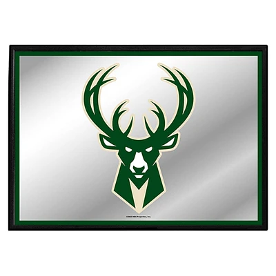 Milwaukee Bucks 27" x 19" Framed Mirrored Wall Sign