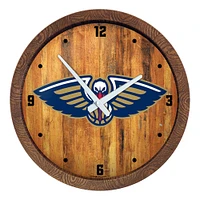 New Orleans Pelicans 20.25" Faux Barrel Top Clock