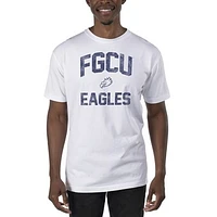 Men's Uscape Apparel White Florida Gulf Coast Eagles Garment Dyed T-Shirt