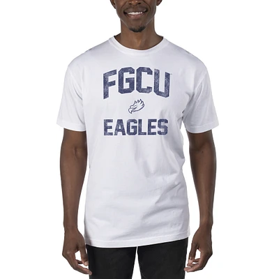 Men's Uscape Apparel White Florida Gulf Coast Eagles Garment Dyed T-Shirt