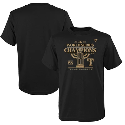 Youth Fanatics Black Texas Rangers 2023 World Series Champions Parade T-Shirt