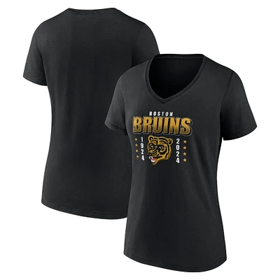 Women's Fanatics  Black Boston Bruins Centennial T-Shirt