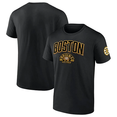 Men's  Black Boston Bruins Centennial Lock Up T-Shirt