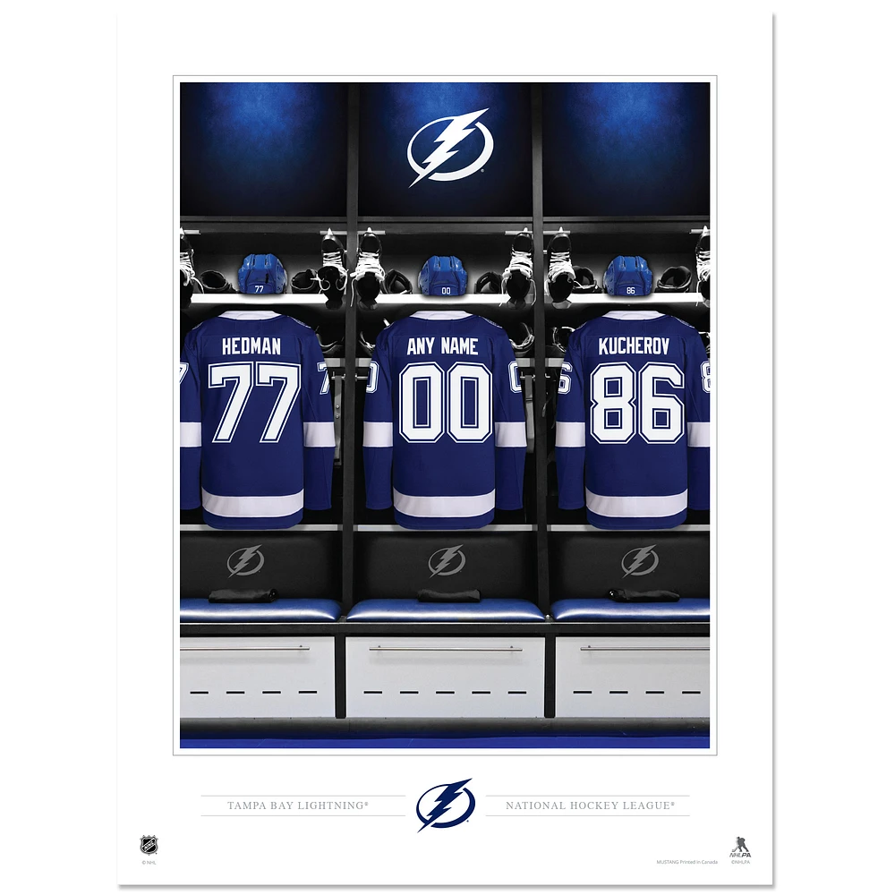 Tampa Bay Lightning 12" x 16" Personalized Locker Room Photo Print