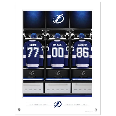 Tampa Bay Lightning 12" x 16" Personalized Locker Room Photo Print