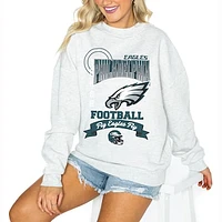 Women's Gameday Couture Ash Philadelphia Eagles Run the Show Pullover Sweatshirt