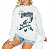 Women's Gameday Couture Ash Philadelphia Eagles Run the Show Pullover Sweatshirt