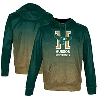 Men's ProSphere Green Husson University Eagles Ombre Logo Pullover Hoodie