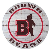Brown Bears 20'' x 20'' Indoor/Outdoor Weathered Circle Sign
