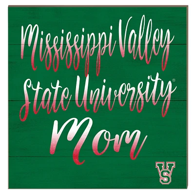 Mississippi Valley State Delta Devils 10" x 10" Mom Plaque