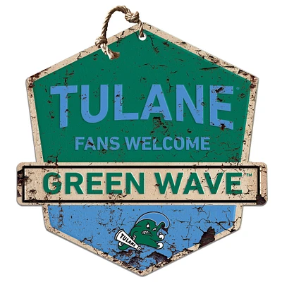 Tulane Green Wave 20" x 20" Fans Welcome Sign