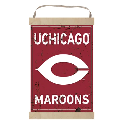 UChicago Maroons Faux Rust Banner Sign