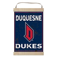 Duquesne Dukes Faux Rust Banner Sign