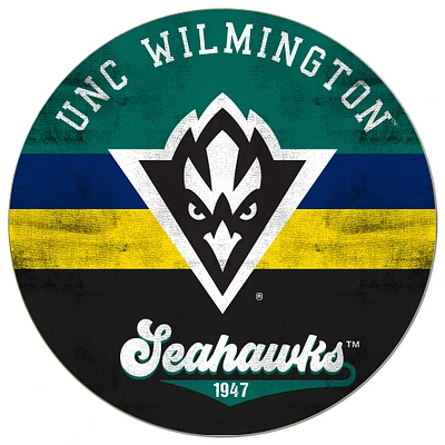 UNC Wilmington Seahawks 20'' x 20'' Retro Logo Circle Sign