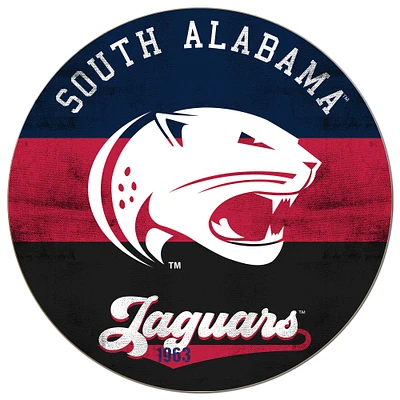 South Alabama Jaguars 20'' x 20'' Retro Logo Circle Sign