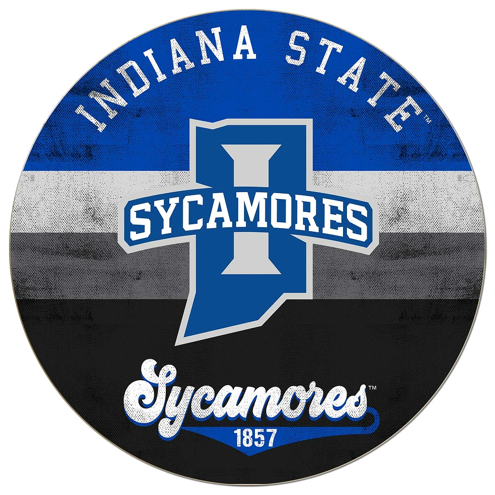 Indiana State Sycamores 20'' x 20'' Retro Logo Circle Sign
