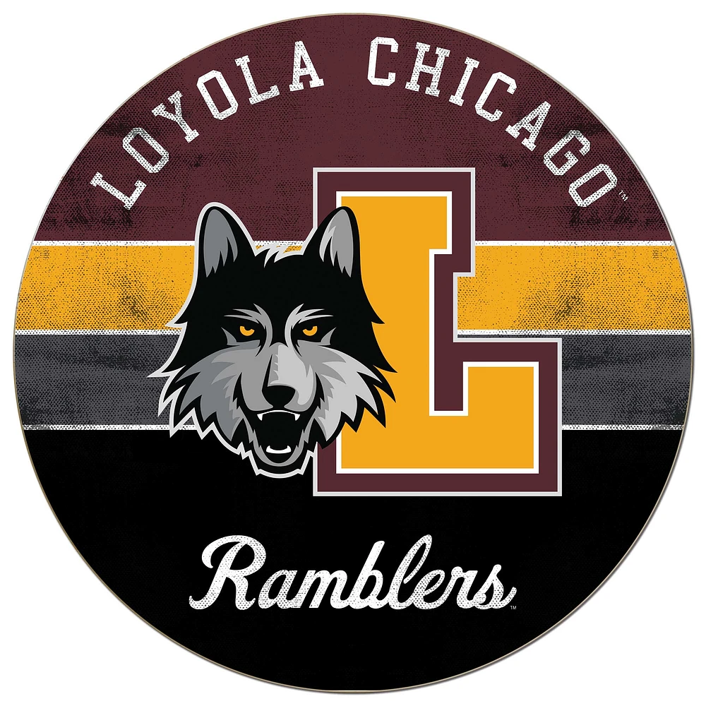 Loyola Chicago Ramblers 20'' x 20'' Retro Logo Circle Sign
