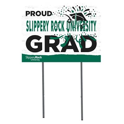 Slippery Rock Pride 18'' x 24'' Proud Graduate Yard Sign