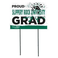 Slippery Rock Pride 18'' x 24'' Proud Graduate Yard Sign