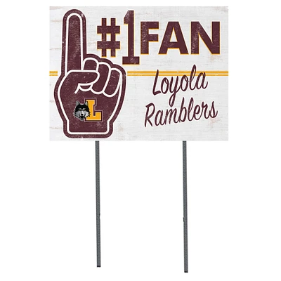 Loyola Chicago Ramblers 18'' x 24'' #1 Fan Yard Sign