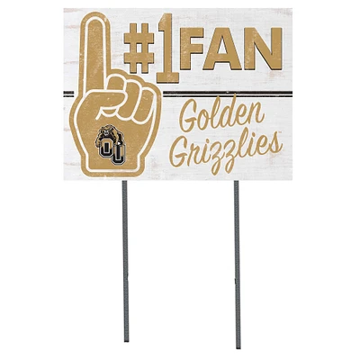 Oakland Golden Grizzlies 18'' x 24'' #1 Fan Yard Sign