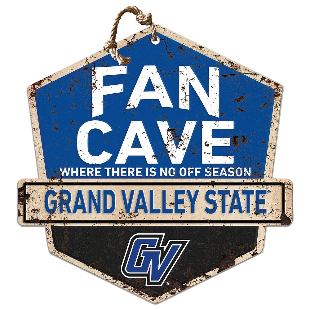 Grand Valley State Lakers 20" x 20" Fan Cave Badge Sign