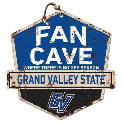 Grand Valley State Lakers 20" x 20" Fan Cave Badge Sign
