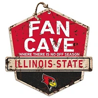 Illinois State Redbirds 20" x 20" Fan Cave Badge Sign