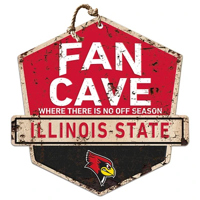 Illinois State Redbirds 20" x 20" Fan Cave Badge Sign