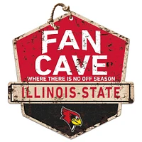 Illinois State Redbirds 20" x 20" Fan Cave Badge Sign