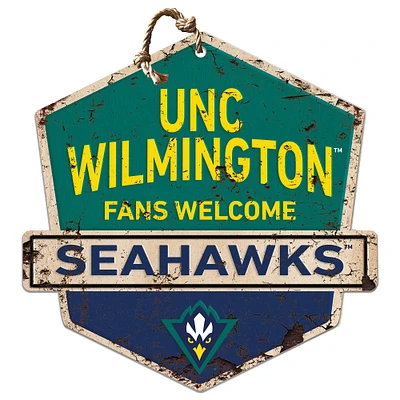 UNC Wilmington Seahawks 20" x 20" Fans Welcome Sign