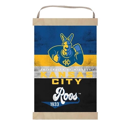 UMKC Kangaroos Reversible Retro Logo Banner Sign