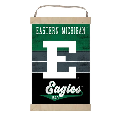 Eastern Michigan Eagles Reversible Retro Logo Banner Sign