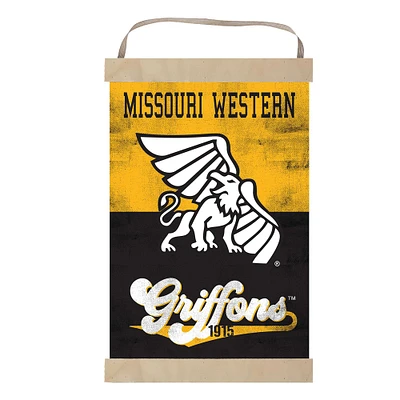 Missouri Western State Griffons Reversible Retro Logo Banner Sign