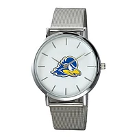 Men's  Silver Delaware Fightin' Blue Hens Plexus Stainless Steel Watch