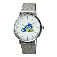 Men's  Silver Delaware Fightin' Blue Hens Plexus Stainless Steel Watch