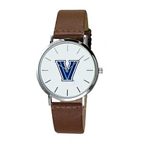 Men's  Brown Villanova Wildcats Plexus Leather Watch