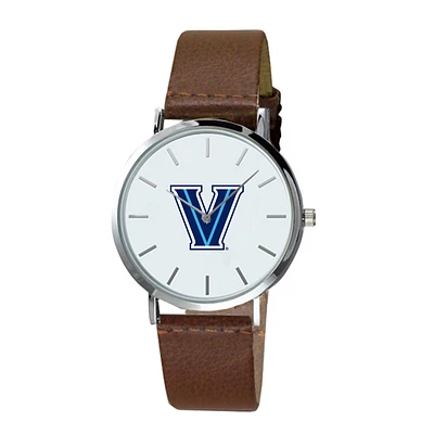 Men's  Brown Villanova Wildcats Plexus Leather Watch