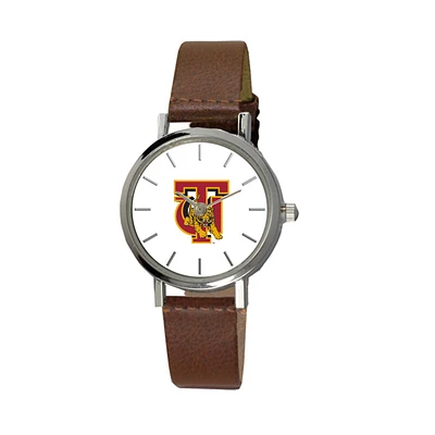 Women's  Brown Tuskegee Golden Tigers Plexus Leather Watch