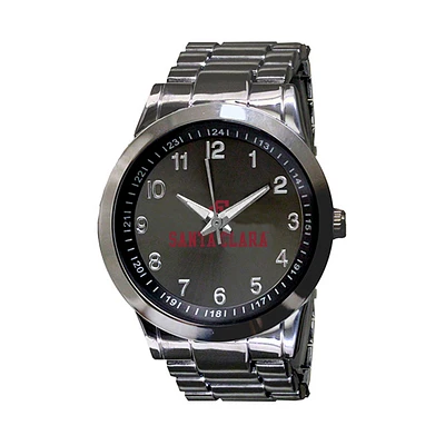Men's  Gray Santa Clara Broncos Integris Gun Metal Stainless Steel Watch