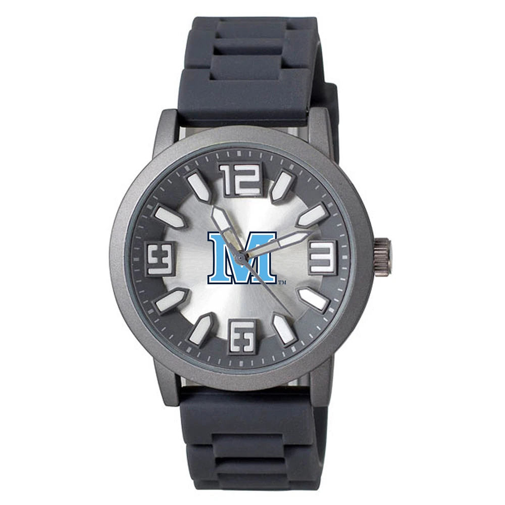 Men's Black Maine Black Bears Enigma Silicone Strap Watch