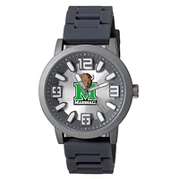 Men's  Black Marshall Thundering Herd Enigma Silicone Strap Watch
