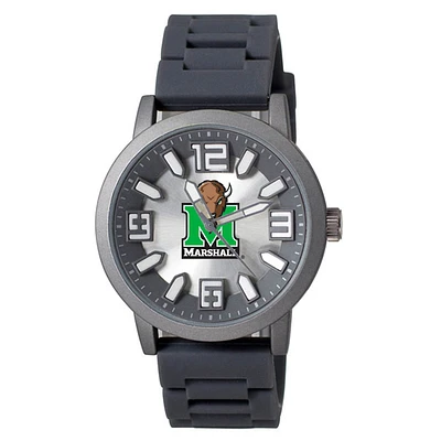 Men's  Black Marshall Thundering Herd Enigma Silicone Strap Watch