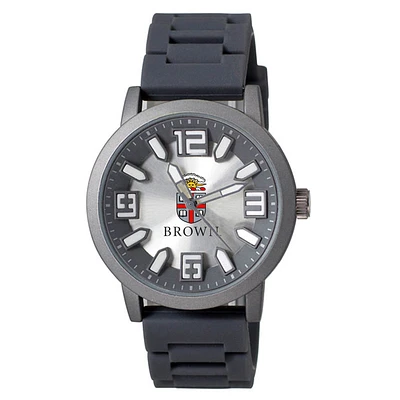 Men's  Black Brown Bears Enigma Silicone Strap Watch