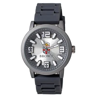 Men's  Black Brown Bears Enigma Silicone Strap Watch