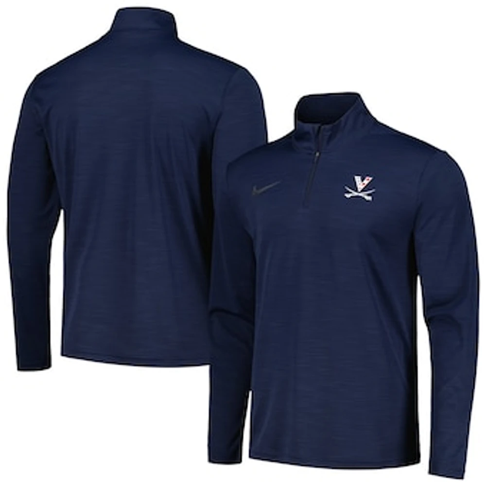 Men's Nike Navy Virginia Cavaliers Intensity Red, White & Hoo Performance Quarter-Zip Top