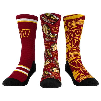 Unisex Rock Em Socks  Washington Commanders Fan Favorite Three-Pack Crew Sock Set