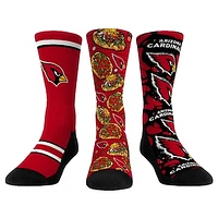 Unisex Rock Em Socks  Arizona Cardinals Fan Favorite Three-Pack Crew Sock Set
